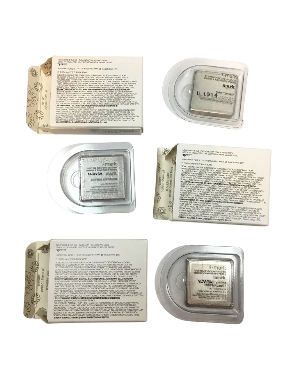 mark. Lot of 3 i-mark Custom Pick Eye Shadow Nudist Catwalk Fairy Dust NEW RARE
